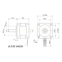 Двигатель шаговый FL42STH38-1684B 2 198 руб. Двигатель шаговый FL42STH38-1684B