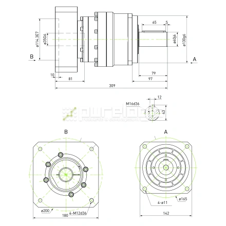 Редуктор планетарный прецизионный 142VRB15K-S40-P0 фото