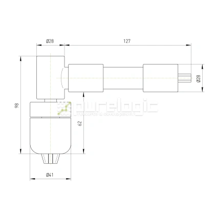 Патрон сверлильный угловой J0810-H98 2 340 Патрон сверлильный угловой J0810-H98 фото