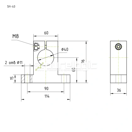 Держатель вала SH40 фото