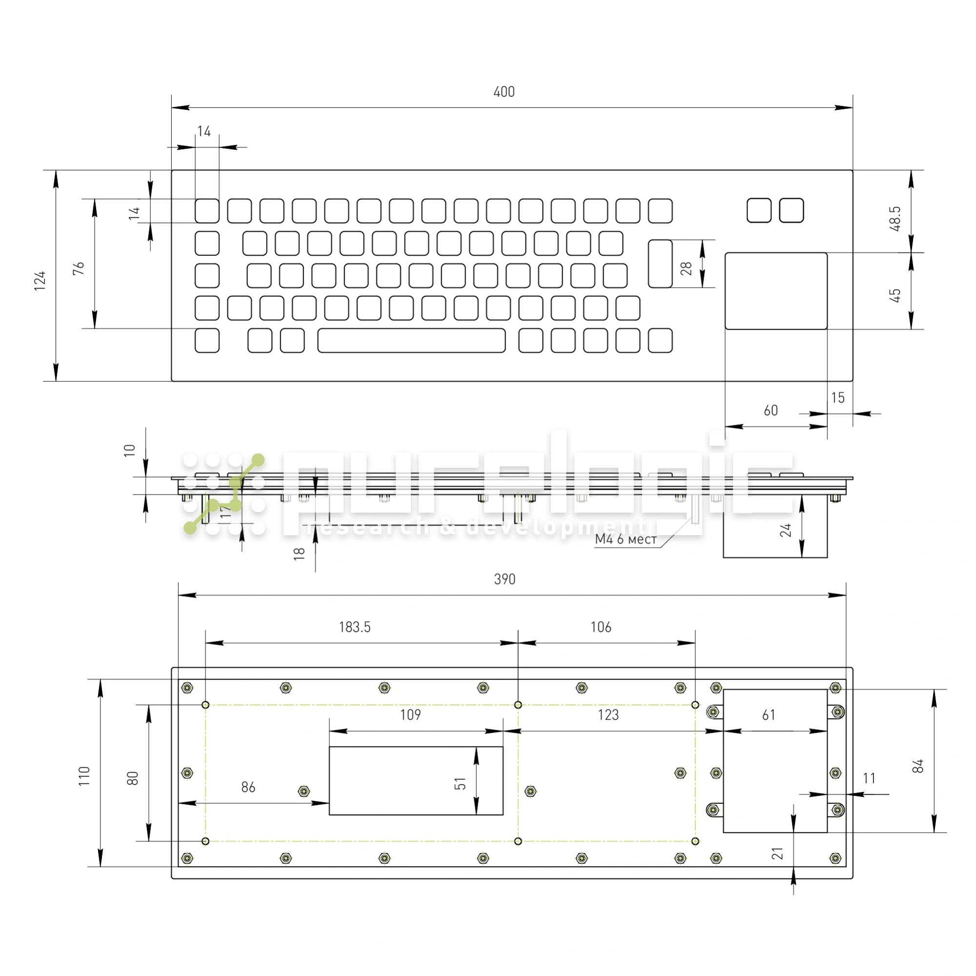 Промышленная клавиатура CT-KB02-65TMU 29 759 Промышленная клавиатура CT-KB02-65TMU фото