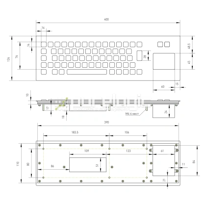 Промышленная клавиатура CT-KB02-65TMU 29 759 Промышленная клавиатура CT-KB02-65TMU фото