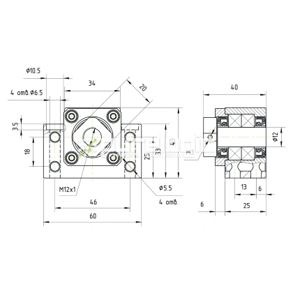 Опора ШВП подшипниковая BK12 фото
