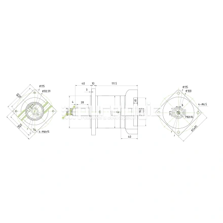 Редуктор планетарный 86PLF20K-19S-D19 фото