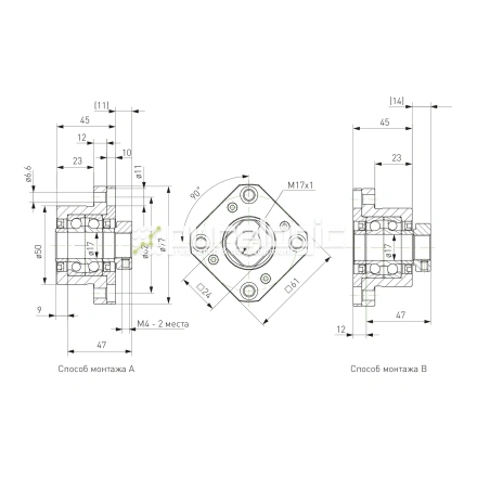 Опора ШВП Hiwin FK17-C5 фото