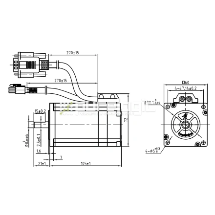 Двигатель шаговый с энкодером CS-M22331-L фото