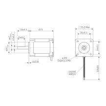 Двигатель шаговый биполярный 35CM04 2 445 руб. Двигатель шаговый биполярный 35CM04