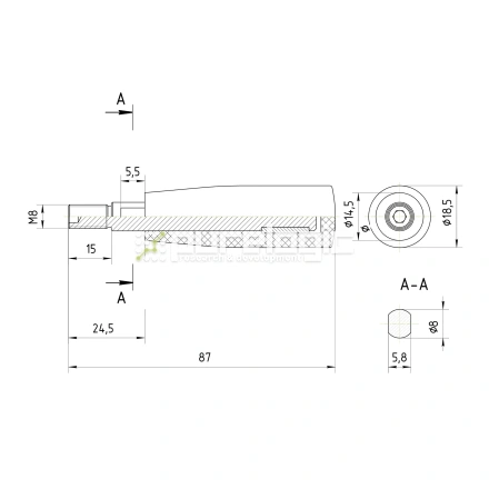 Рукоятка вращающаяся 100106-63*M8 фото