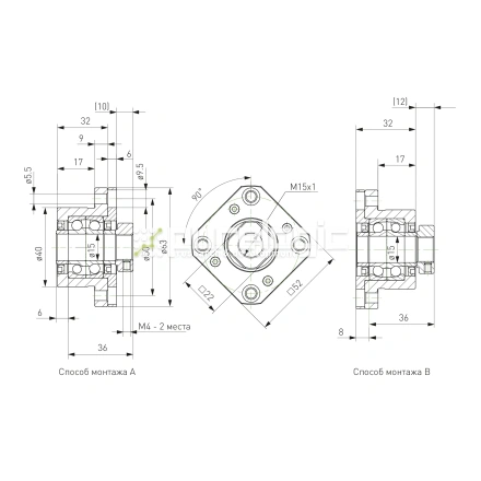 Опора ШВП Hiwin FK15-C5 фото
