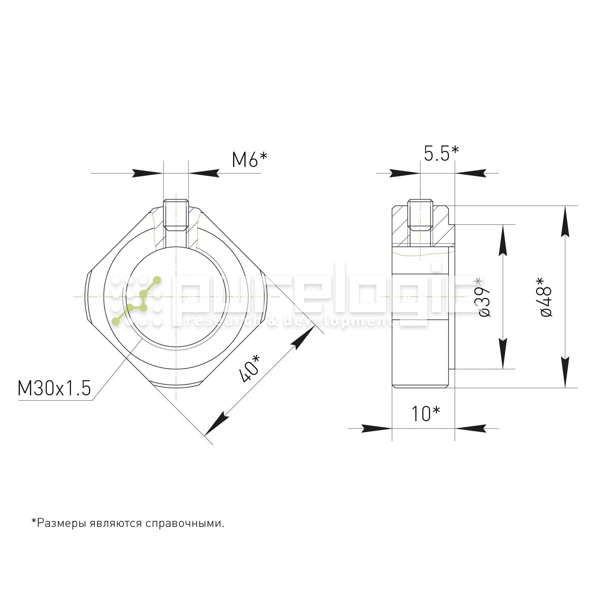 Стопорная гайка BS-M30x1.5 250 Стопорная гайка BS-M30x1.5 фото
