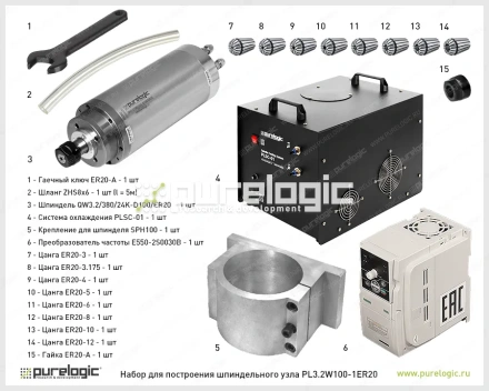 Набор для шпиндельного узла PL3.2W100-1ER20-1 119 727 Набор для шпиндельного узла PL3.2W100-1ER20-1 фото
