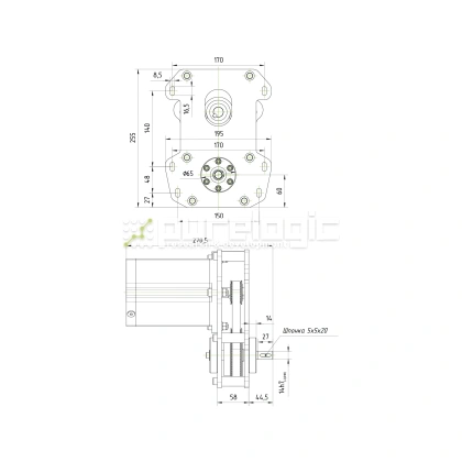 Привод PLRB110H168 45 386 Привод PLRB110H168 фото