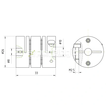 Муфта соединительная BD-2633-8-10 фото