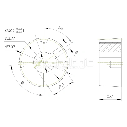 Втулка тапербуш 1610-24 фото