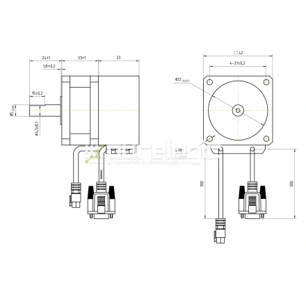 Двигатель шаговый с энкодером CS-M21702 фото