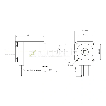 Двигатель шаговый FL28STH32-0674B фото