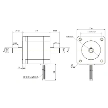 Двигатель шаговый биполярный D57CM21-SZ 5 361 руб. Двигатель шаговый биполярный D57CM21-SZ