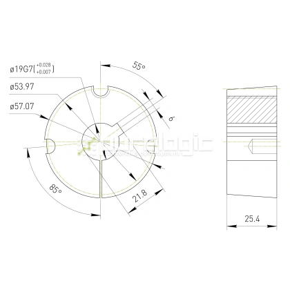 Втулка тапербуш 1610-19 фото