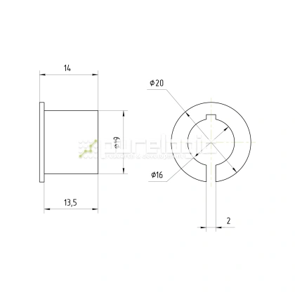 Втулка переходная PG19x16 фото