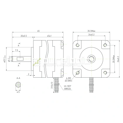 Двигатель шаговый PL35H45-D5 фото
