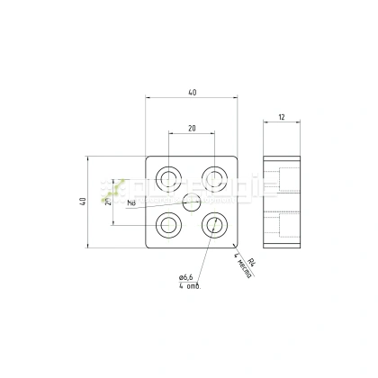 Пластина 4040ESGJ-M8 фото