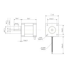 Двигатель шаговый биполярный 42CM02 1 843 руб. Двигатель шаговый биполярный 42CM02