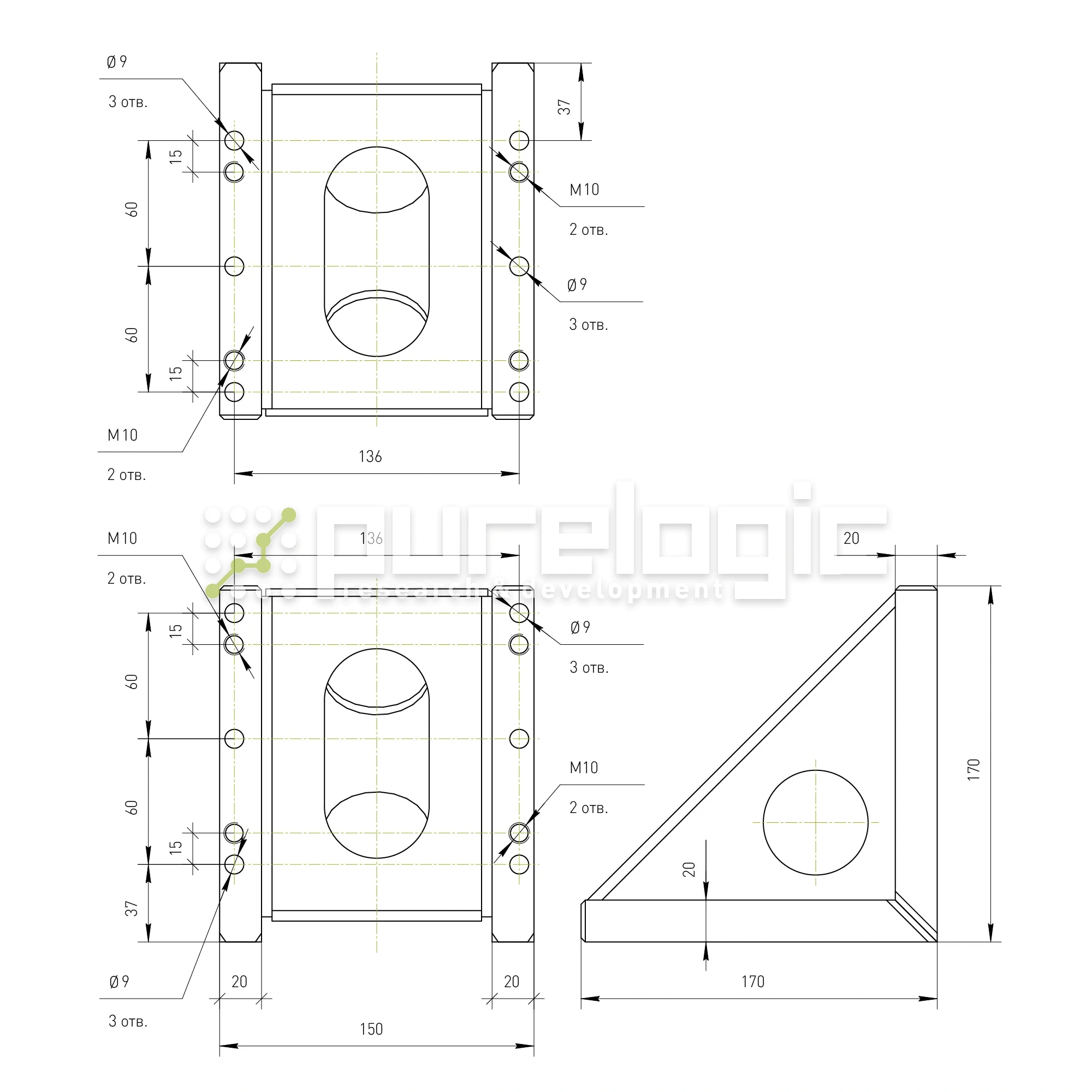 Кронштейн RY-PLLM-91-01 10 500 Кронштейн RY-PLLM-91-01 фото
