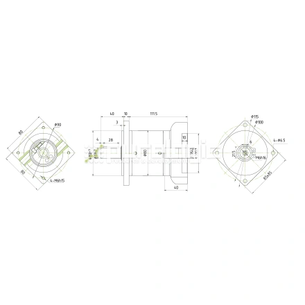 Редуктор планетарный 80PLF20K-19S-D19 фото