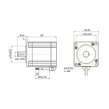 Двигатель шаговый трехфазный 3PL86H125-D14 9 718 руб. Двигатель шаговый трехфазный 3PL86H125-D14