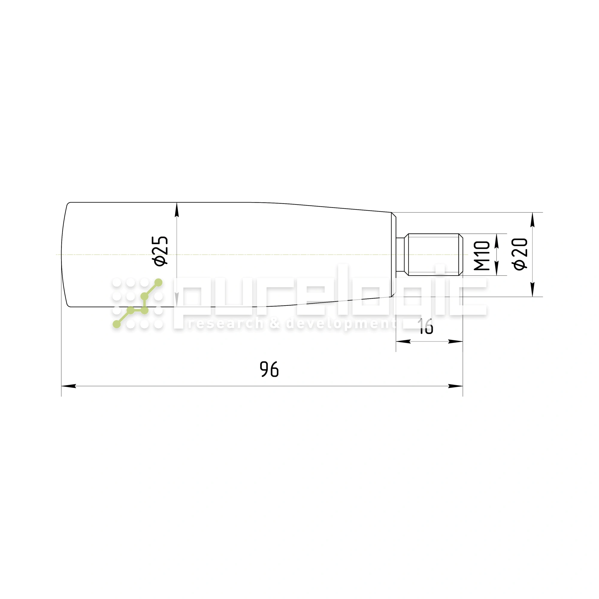 Рукоятка 100101-80*M10 264 Рукоятка 100101-80*M10 фото
