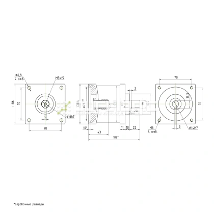 Редуктор планетарный 86PX6K-14K фото