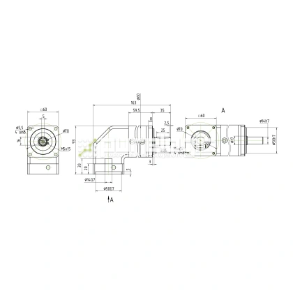 Редуктор планетарный угловой 60WPLF20K-14S фото