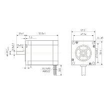 Двигатель шаговый биполярный 57CM13 2 590 руб. Двигатель шаговый биполярный 57CM13