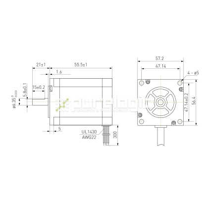 Двигатель шаговый биполярный 57CM13 фото