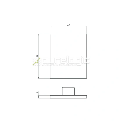 Пластиковая торцевая заглушка 4080EG фото