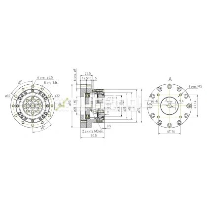 Редуктор волновой 50XSF50K 1:50 фото