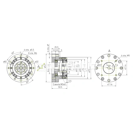 Редуктор волновой 50XSF50K 1:50 фото