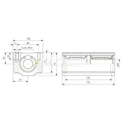 Модуль опорный удлиненный SC40L-UU фото