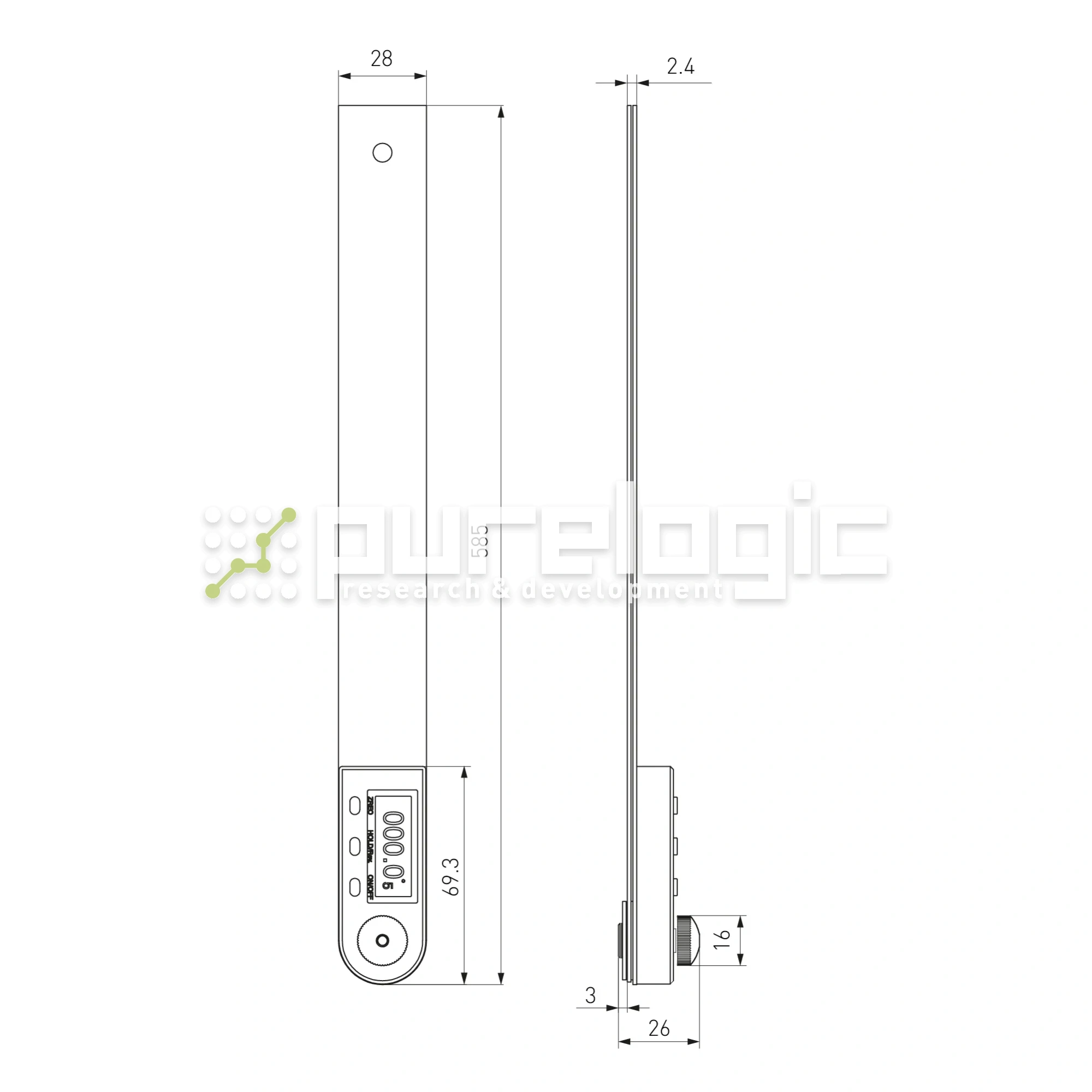 Линейка цифровая угловая PL5423Z-500 6 209 Линейка цифровая угловая PL5423Z-500 фото