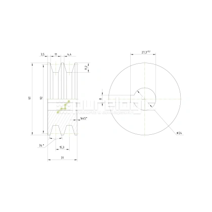 Шкив DP2A-24-100 фото