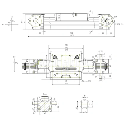 Модуль линейного перемещения CCM-W60-1100-5A 75 581 Модуль линейного перемещения CCM-W60-1100-5A фото