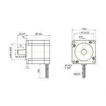 Двигатель шаговый трехфазный 573S20-LS 4 571 руб. Двигатель шаговый трехфазный 573S20-LS