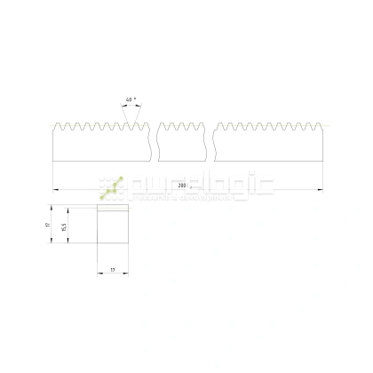 Рейка прямозубая RS1.5-1717 фото