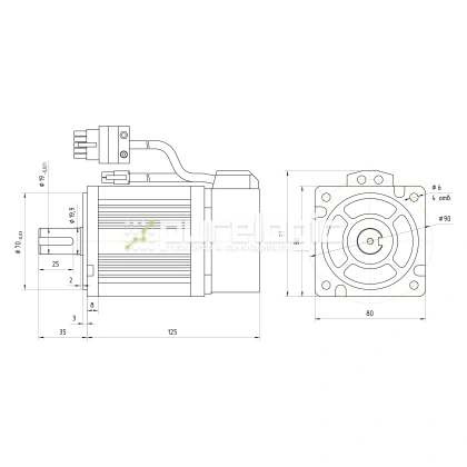 Серводвигатель 80ST-M01330 фото