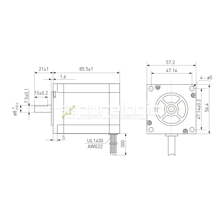 Двигатель шаговый биполярный 57CM26 фото
