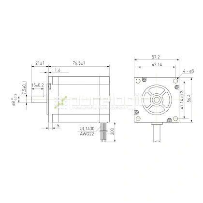 Двигатель шаговый биполярный 57CM23-4A фото