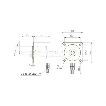 Двигатель шаговый FL35ST26-0284B фото