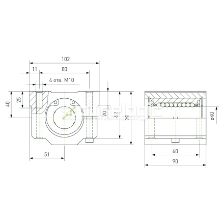 Модуль опорный регулируемый SCJ40 фото