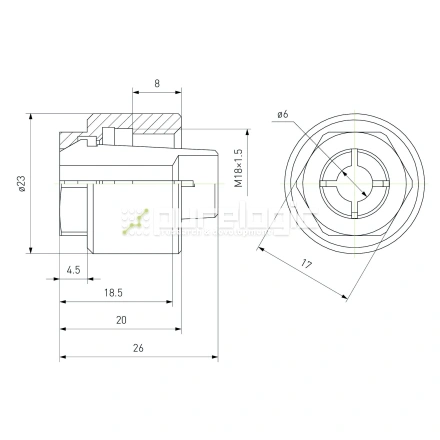 Цанга AMB зажимная с гайкой 6mm фото