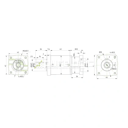 Редуктор планетарный 40PLF15K-8S-D10 фото